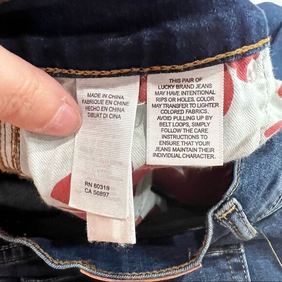 Lucky Brand Olivia Skinny Dark Wash Ankle Jeans Size 6/28 - Picture 8 of 9